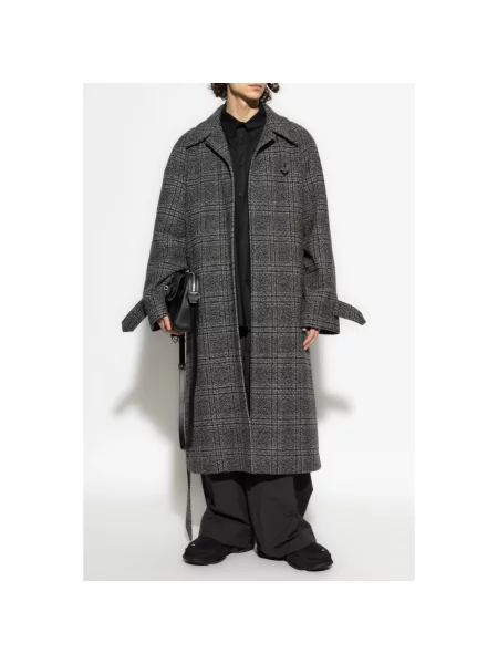 Płaszcz Balenciaga wełniany szary