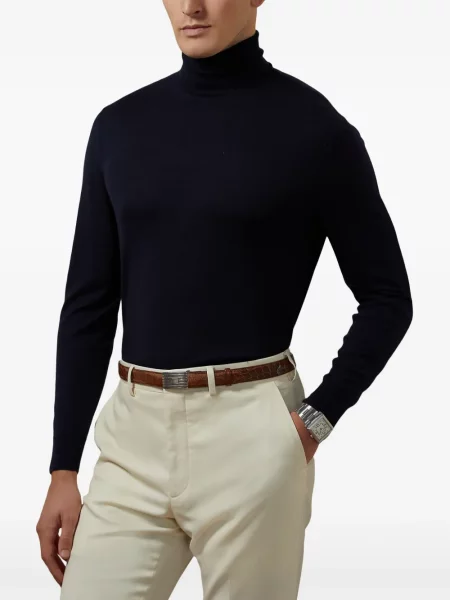 Pulover Ralph Lauren Purple Label din cașmir albastru