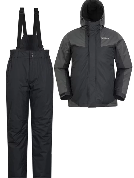 Kurtka narciarska i spodnie — zestaw z nadrukiem Black