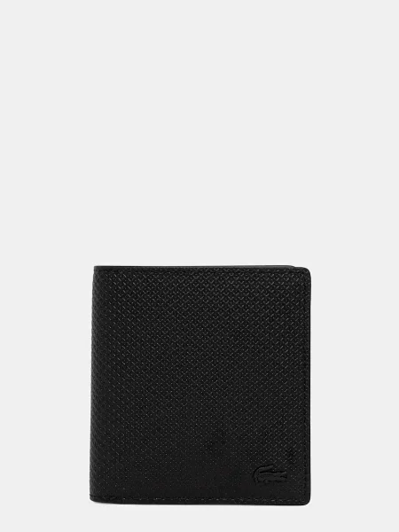Кожен портфейл Lacoste мъжки черно