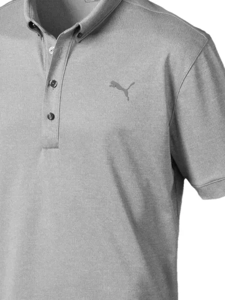 Tricou polo Puma din țesătură twill gri