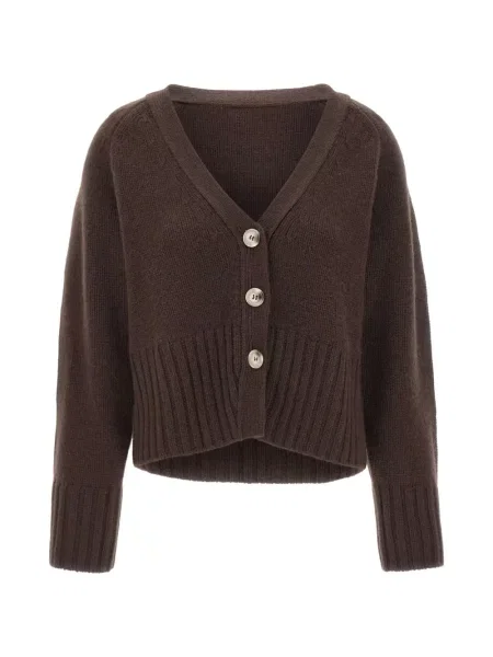 Cardigan Soft Goat cu decolteu în V maro