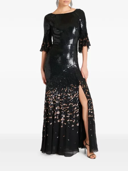 Rochie Temperley London cu paiete negru