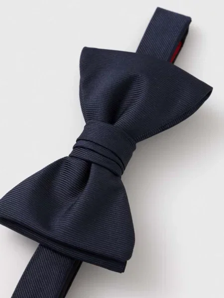 HUGO Svilen metuljček Bow tie dressy vijolična