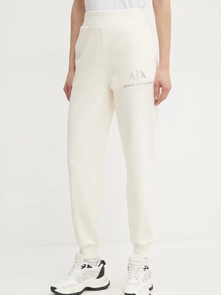 Armani Exchange tepláky béžové