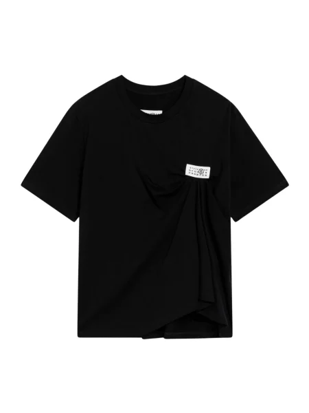 Dzianinowa koszulka Mm6 Maison Margiela czarna