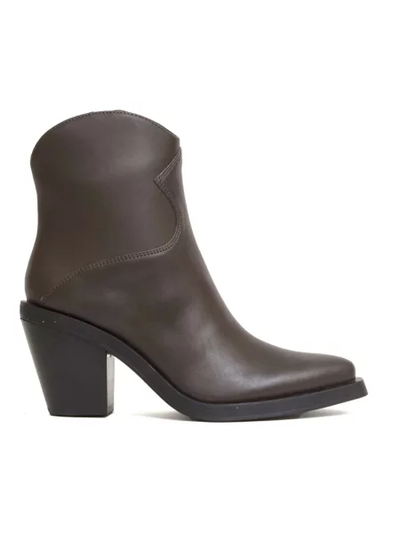 Buty do kostki Ash skórzane brązowe