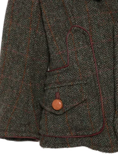 Geacă Dsquared2 din tweed verde