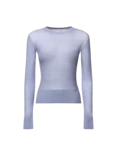 Dzianinowy sweter Genny niebieski