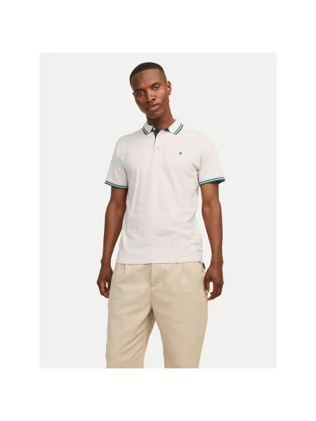 JACK & JONES Majica PAULOS / zelena / tamno zelena bež