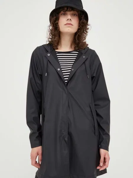 Kurtka przejściowa Rains w kształcie litery A czarna