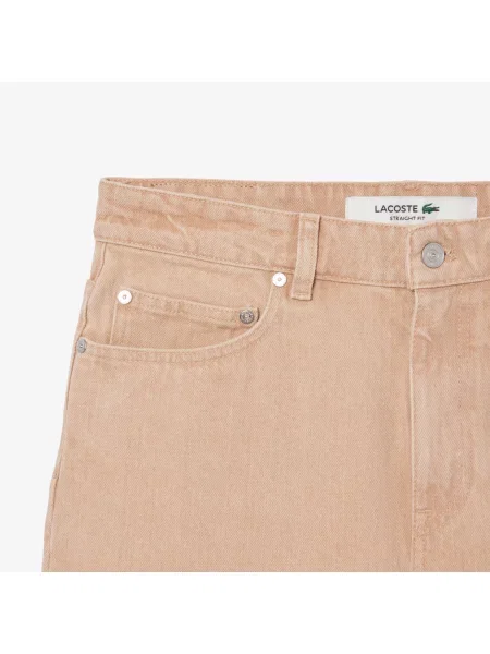 Lacoste Bermudy Z Denimu Z Efektem Sprania różowy