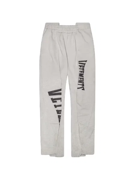 Pantaloni Vetements alergare cu autograf gri
