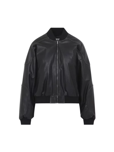 Kurtka skórzana Mm6 Maison Margiela czarna