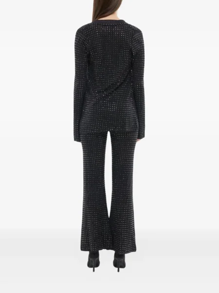 Pantaloni Izaak Azanei de cristal negru