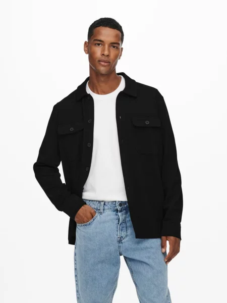 Only & Sons Cămașă ONSNew Kodyl' negru