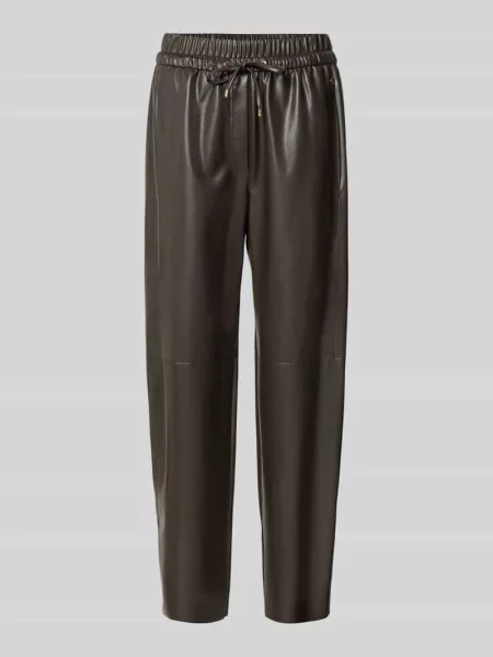 Spodnie w skórzanym wyglądzie krój tapered fit Marc Cain