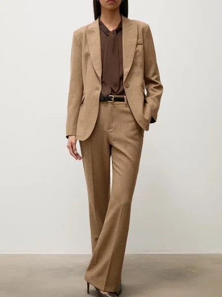 Answear.LAB pantaloni de costum pentru femei cu maro