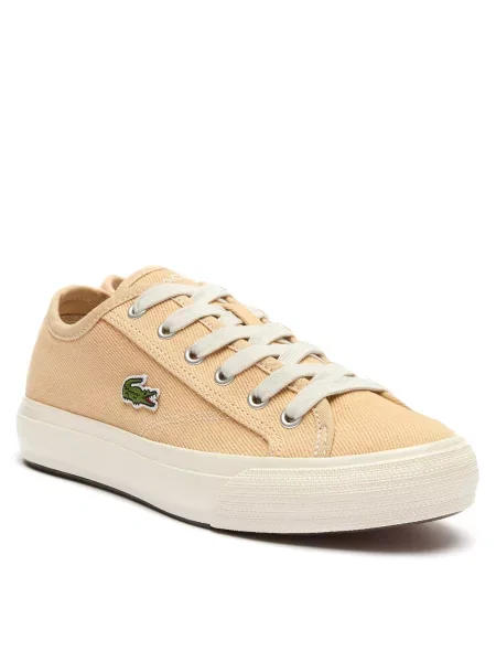 Πάνινα παπούτσια Lacoste Backourt Lt Brw/Off Wht καφέ