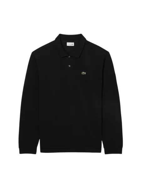 Długa koszulka polo Lacoste z długim rękawem czarna