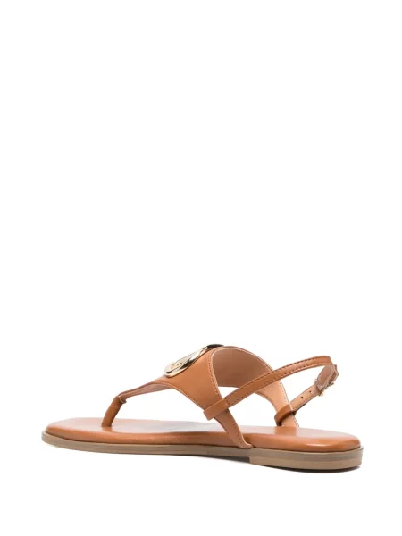 Sandale Twinset din piele maro