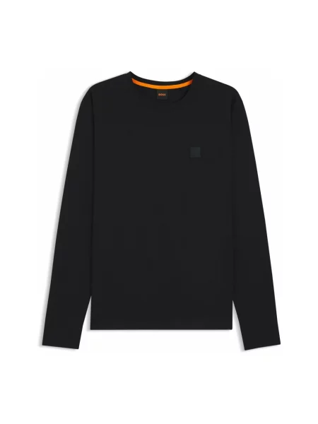BOSS Orange koszula z długim rękawem Tacks Mężczyźni jednolity S czarny