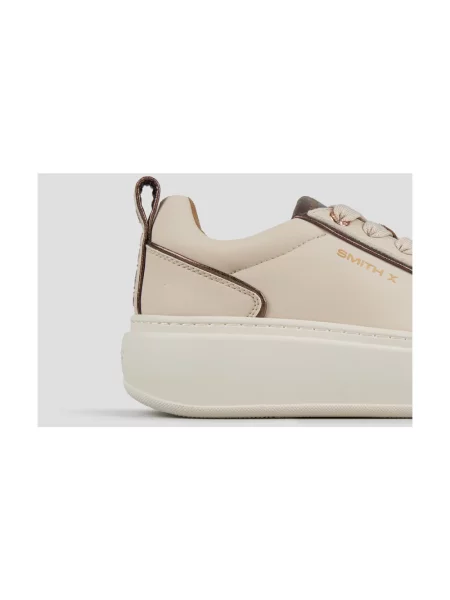 Sneakersy Blauer z kamieniami beżowe