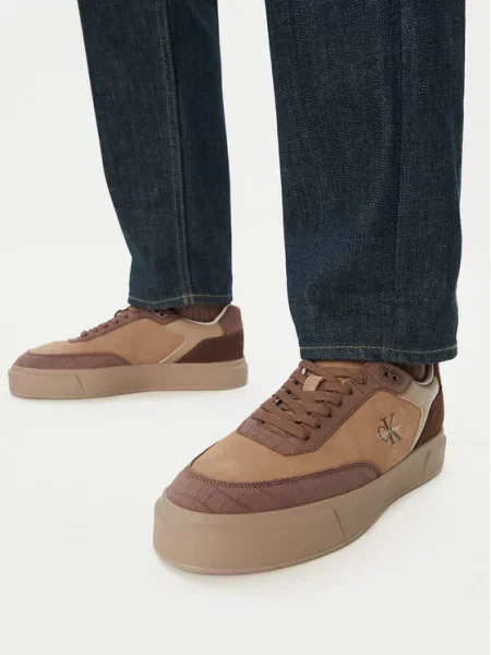 Sneakersy Calvin Klein hnědé