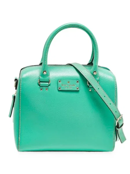 Geantă shopper Kate Spade din piele verde