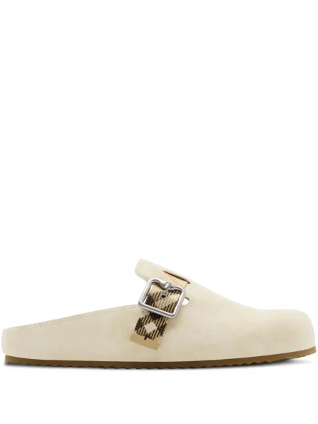 Saboți Burberry din piele de căprioară