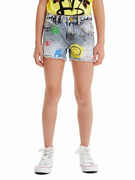 Desigual Pantaloni scurți de blugi albastru