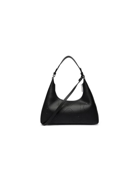 Ročna torba Calvin Klein Emblem Aop Perfor Lthr Bag črna