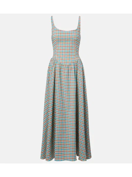 Rochie midi Faithfull în carouri