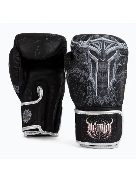 Venum Gladiator боксови ръкавици черни/сребърни черно