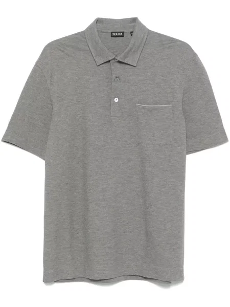Tricou polo Zegna gri