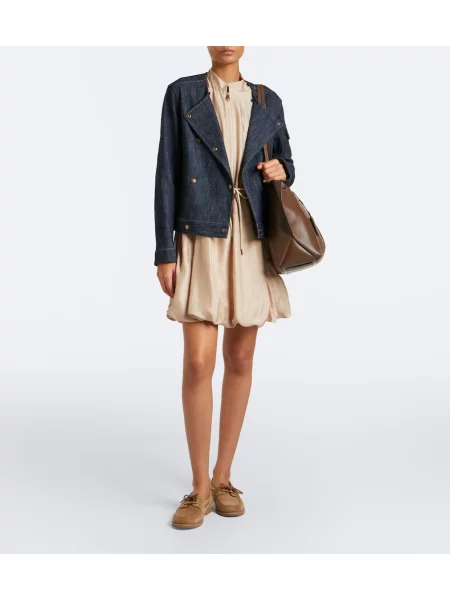 Rochie Moncler de mătase bej