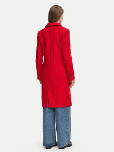 Tommy Hilfiger Gyapjú kabát Classic piros