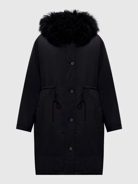 Пухова парка з хутром Yves Salomon Army чорна
