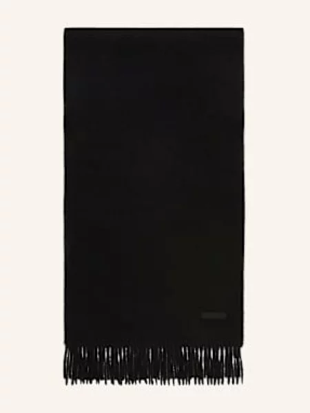 Zegna Kaszmirowy Szal schwarz czarna
