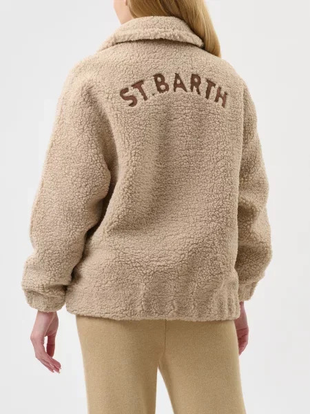 Пальто Mc2 Saint Barth бежевое