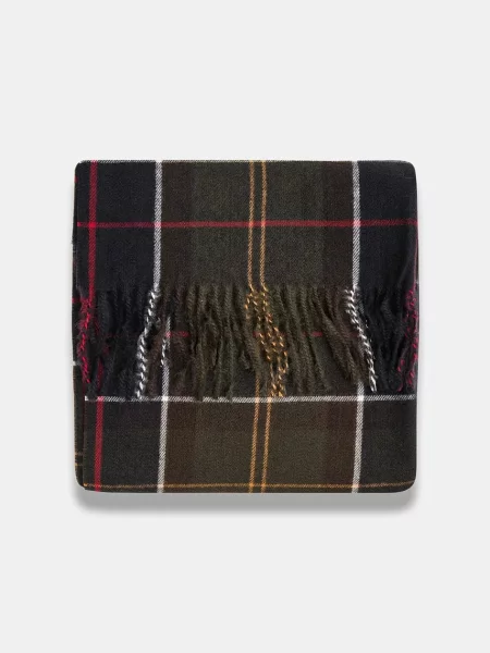 Шарф Barbour бордовий візерунок