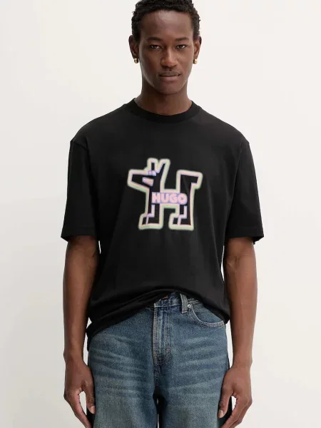 Tričko Hugo Blue s potiskem černá