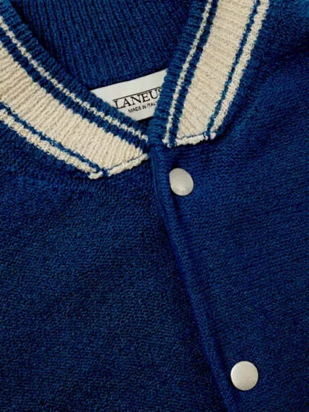 Плетено яке тип бомбър Laneus синьо