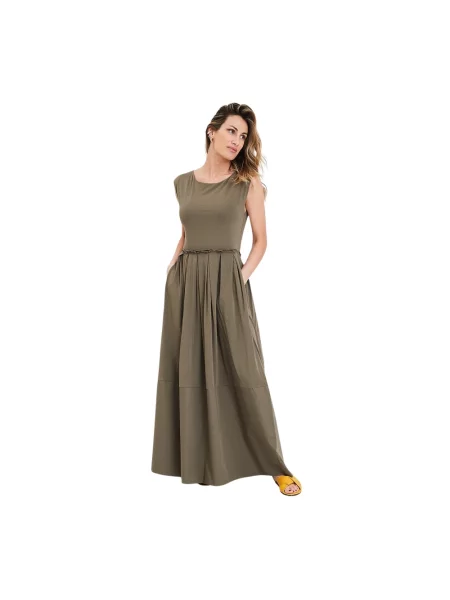 Długa sukienka maxi Alpha Studio zielona