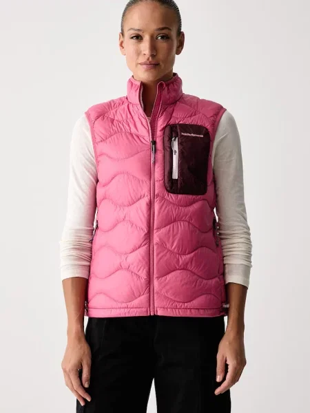 Peak Performance vestă de puf pentru femei Helium roz