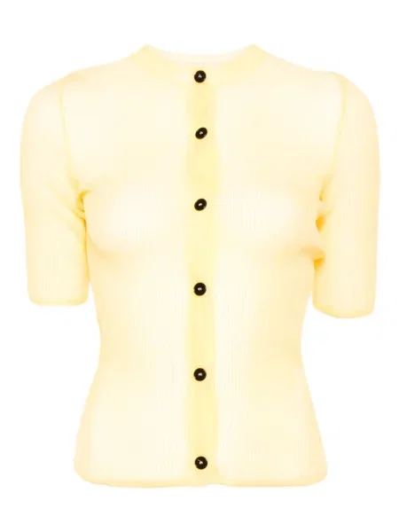 Dzianinowy top Alainpaul żółty