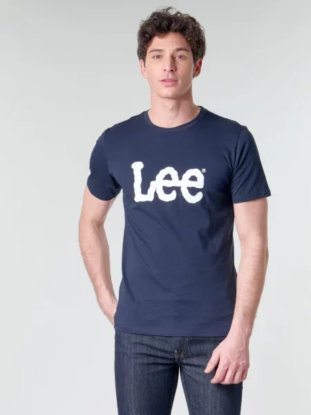 Košeľa Lee s autogramom modrá