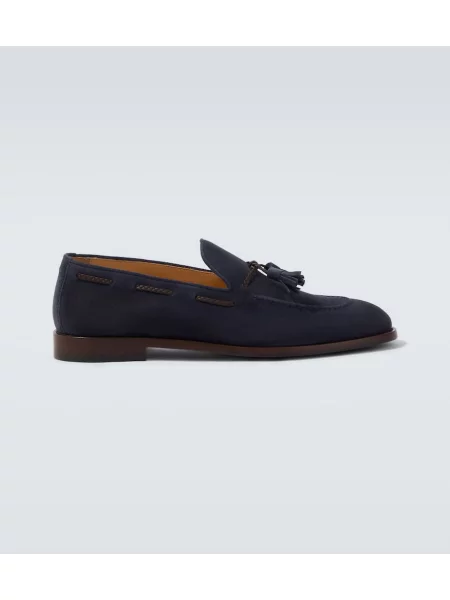 Loaferke Brunello Cucinelli iz semiša modra