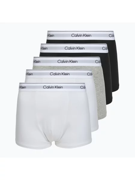 Boxeri pentru bărbați Calvin Klein Relaxed Fit Trunk grey heather/black/classic white alb
