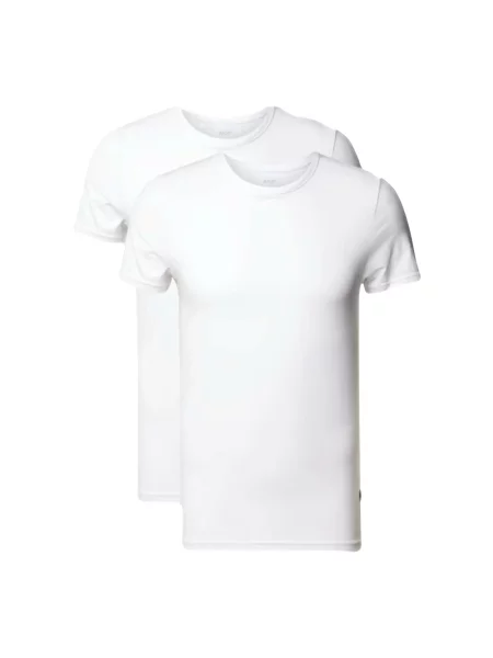 T-shirt z okrągłym dekoltem w zestawie 2 szt. Joop! Collection biała